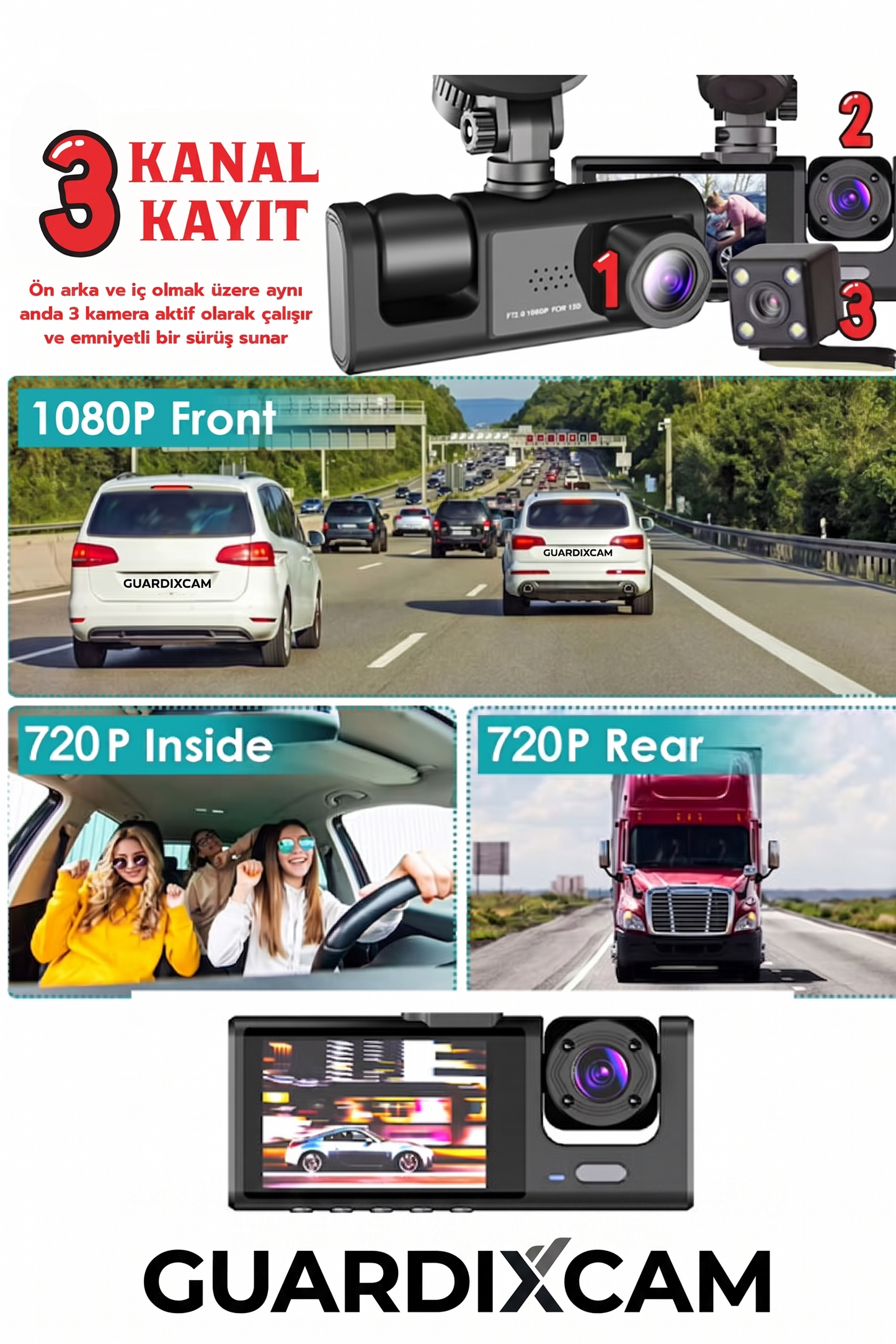GUARDİXCAM™ ARAÇ İÇİ KAMERA