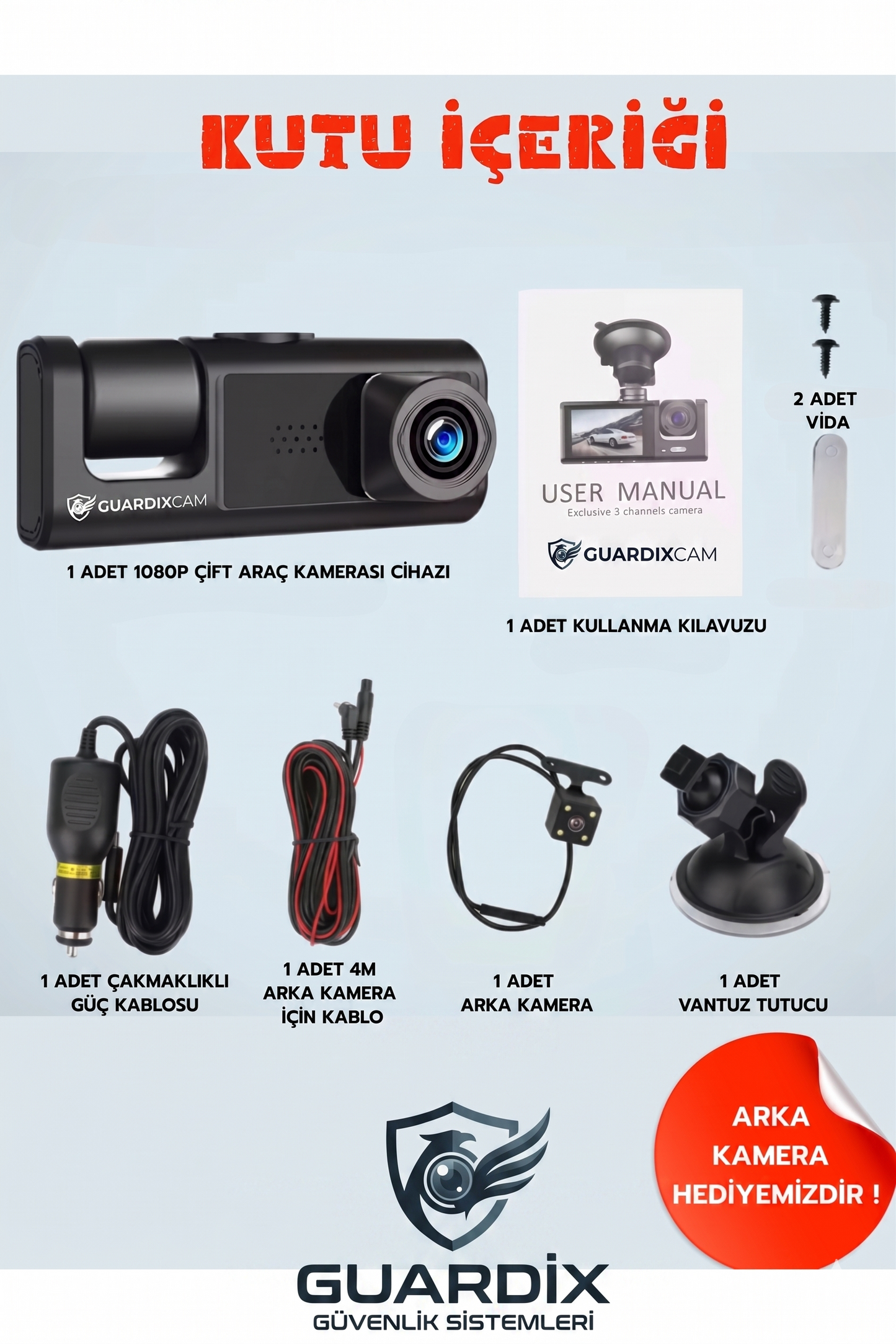 GUARDİXCAM™ ARAÇ İÇİ KAMERA
